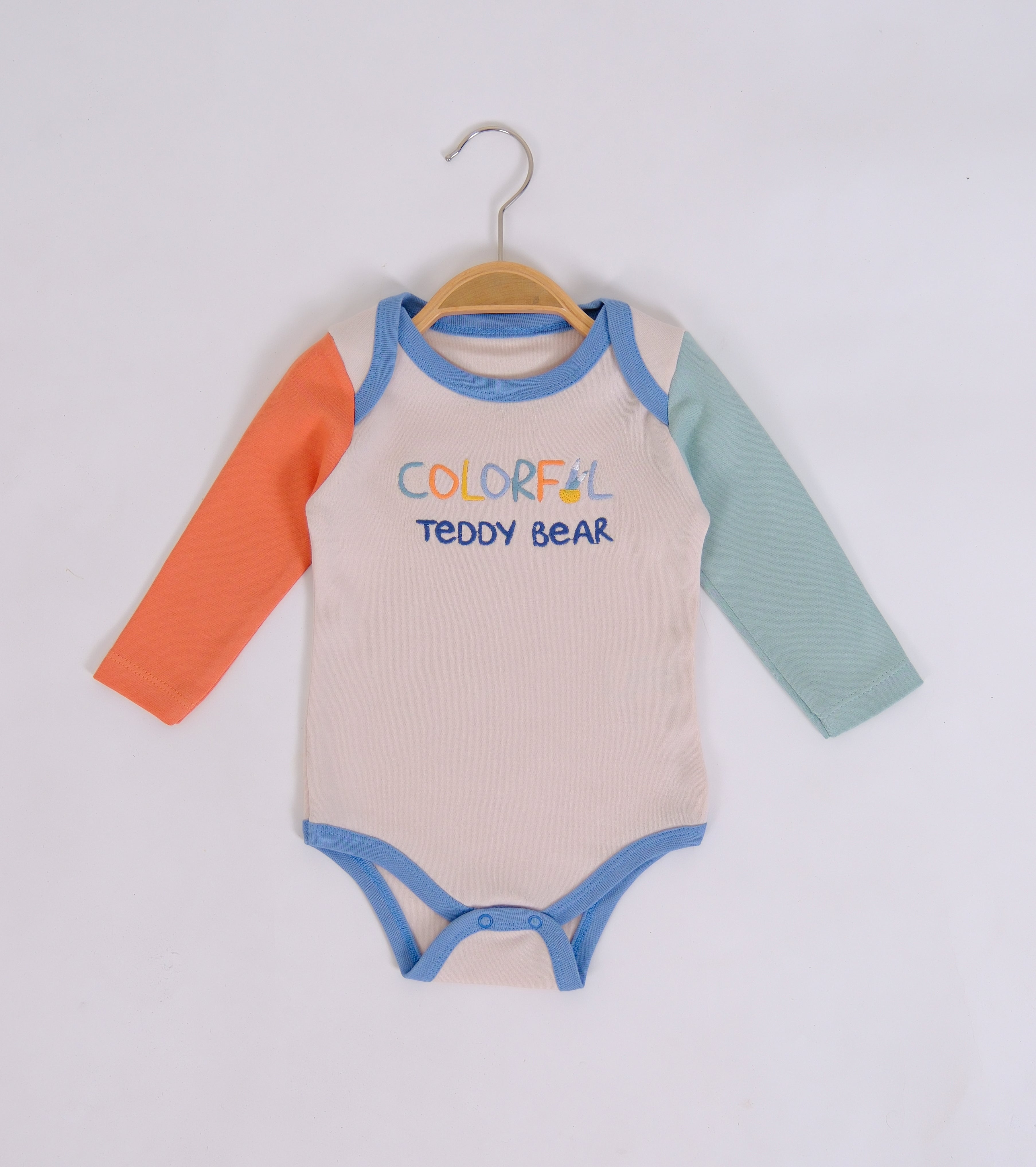 Colorful Teddy Bear Yazılı Bebek Body