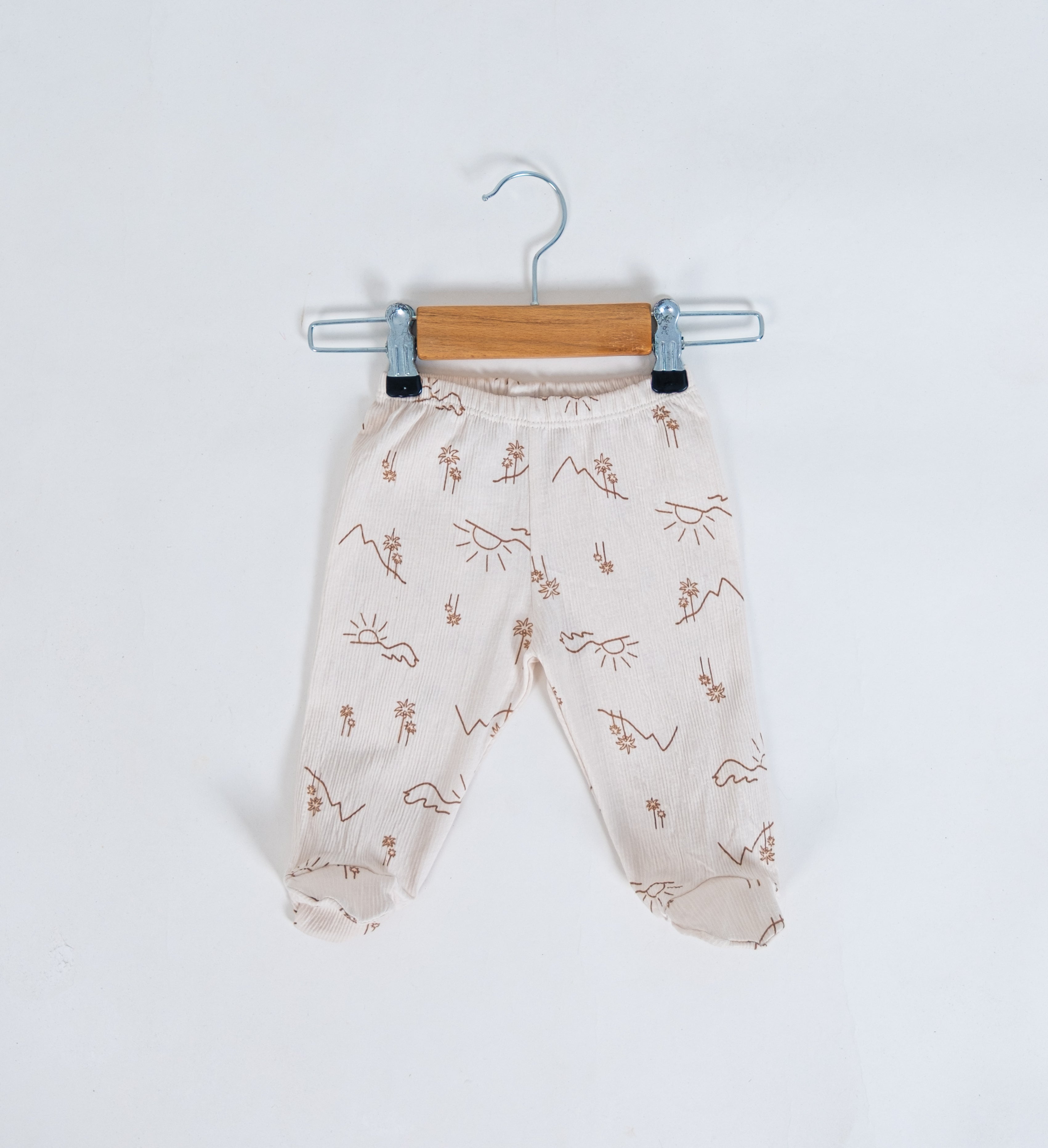 Doğal Desenli Yeni Doğan Bebek Pijama Altı