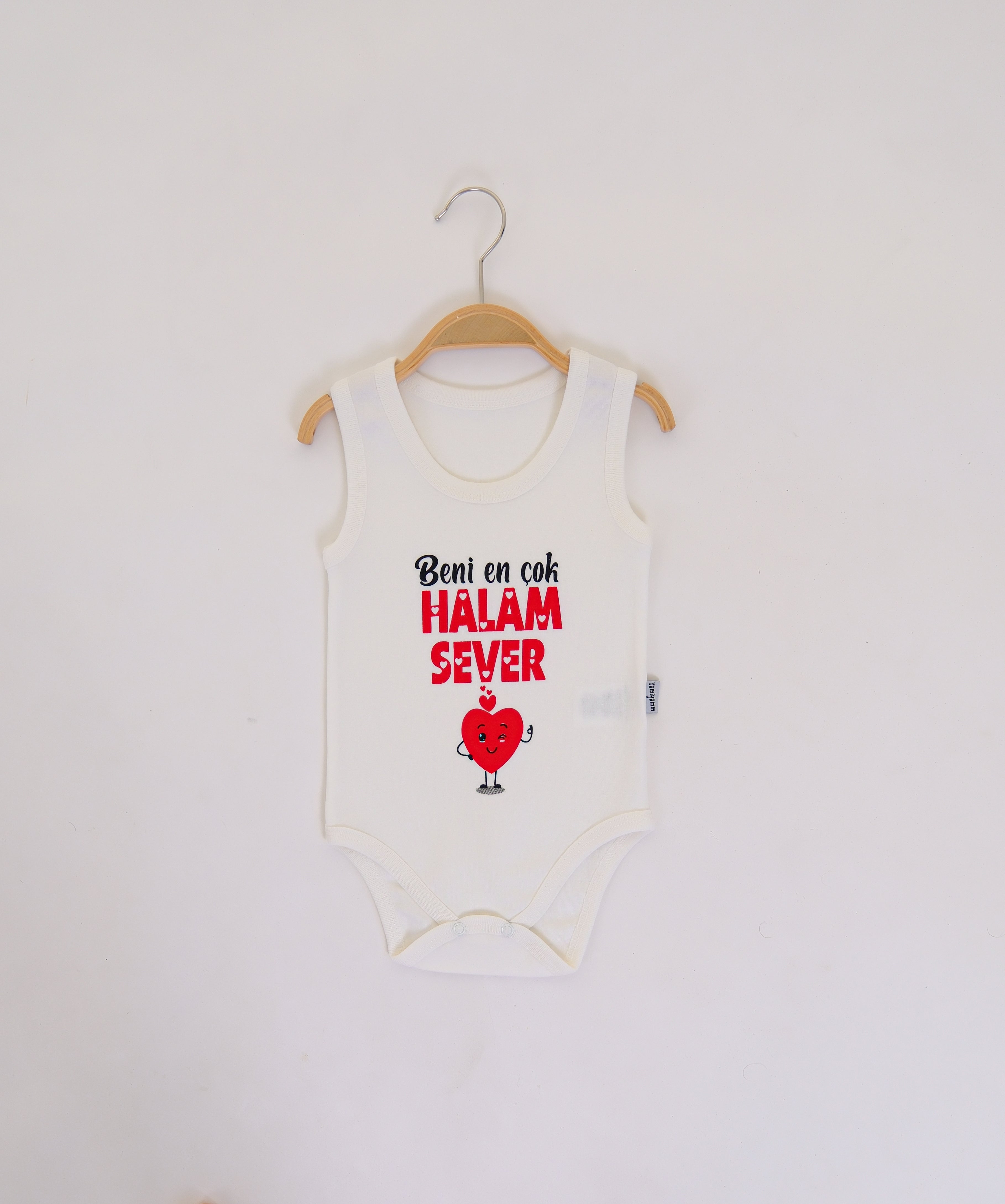 Beni En Çok Halam Sever Baskılı Bebek Zıbın